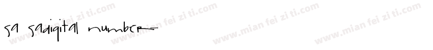 sa sadigital number字体转换